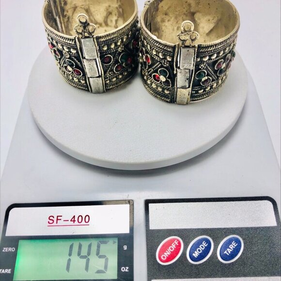 Afghan Vintage Handcuffs Bracelet, Single Cuff, Boho Style, Boho Jewelry - Picture 2 of 7